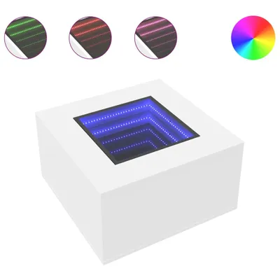Produktbild von vidaXL LED-Couchtisch Weiß 60x60x40 cm Holzwerkstoff