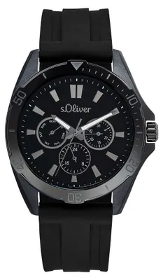 Produktbild von s.Oliver Herren Uhr Armbanduhr Multifunktion Leder 2034601