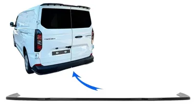 Produktbild von Stoßstange Hecksplitter für Ford Transit Custom Tourneo Mk2 2023–2025 mit Schmutzfängern.