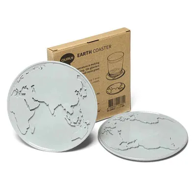 Produktbild von Qualy Earth Untersetzer Set 2tlg. - Grau