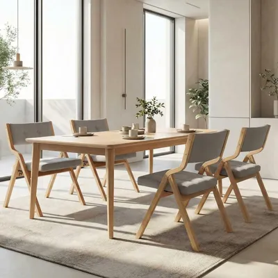 Immagine prodotto di Clevich: Set di 4 sedie pieghevoli imbottite in legno