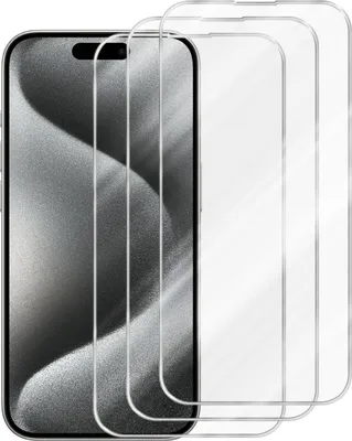 Immagine prodotto di Cadorabo 3x pellicola protettiva per Apple iPhone 16 PRO MAX in CRYSTAL CLEAR Pellicola protettiva temperata blindata per schermo