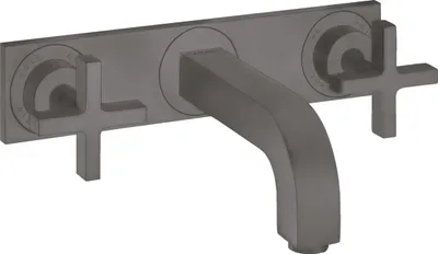 Produktbild von hansgrohe Fertigmontageset Axor Citterio UP-3-Loch-Waschtischarmatur, m Kreuzgr., brush. bla vc