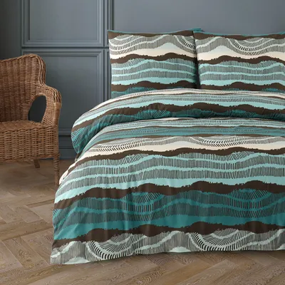 Produktbild von Buymax® Bettwäsche Bettbezug 155x220 cm, Kopfkissenbezug 80x80 cm 2 teilig Deckenbezug Set aus 80% Baumwolle, 20% Polyester mit Reissverschluss