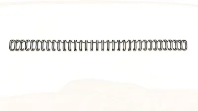 Produktbild von GBC WireBind Drahtbinderücken, schwarz, 125mm (100), Schwarz, 3 Blätter, Metall, A4, 1,25 cm, 280 mm