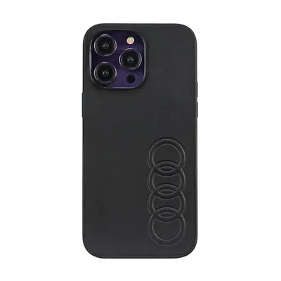 Obrázok produktu pre Puzdro zo syntetickej kože Audi pre iPhone 14 Pro Max 6,7 palca, čierne