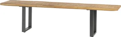 Produktbild von Sitzbank Cayro Mangoholz Metall Natur Schwarz 200 x 38 x 45 cm