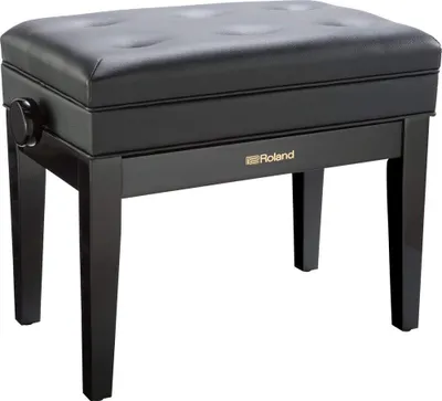 Immagine prodotto di Panca per pianoforte Roland in finitura ebano lucido con seduta imbottita in vinile – RPB-400PE