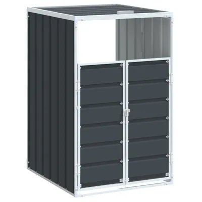 Produktbild von Mülltonnenbox für 1 Tonne Anthrazit 72x81x115 cm Stahl