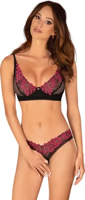 Produktbild von Obsessive - Ouvert BH-Set - Schwarz/Lila