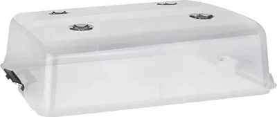 Image de elho® Green Basics Bac surélevé Super XXL Couvercle Transparent 75 x 57 cm - plastique