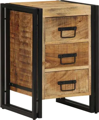 Image de vidaXL Table de nuit marron 40 x 40 x 59 cm bois massif mangue