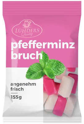 Produktbild von Lühders Pfefferminz-Bruch 155g