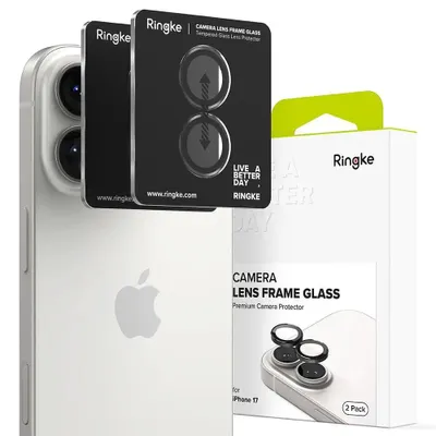 Zdjęcie produktu dla Osłona Aparatu Ringke Camera Frame Protector 2-Pack Na Iphone 17 - Czarna