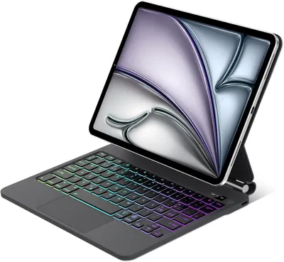 Image de Étui-clavier noir pour iPad Air 11 (M3/M2) et iPad Pro 11