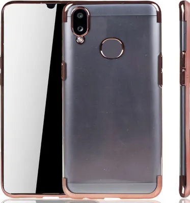 Immagine prodotto di Custodia protettiva in silicone trasparente rosa per Samsung Galaxy A10s. La custodia è realizzata in TPU e protegge il retro del telefono. Colore: rosa