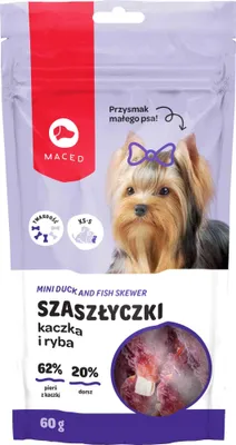 Produktbild von MACED Mini duck and fish skewer - Hundeleckerli - 60g