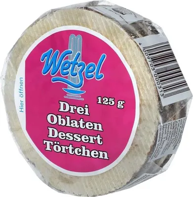 Produktbild von Wetzel Drei Oblaten Dessert Törtchen 125g