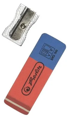 Produktbild von Herlitz Radierer / Anspitzer Set / radiert Bleistift und Tinte