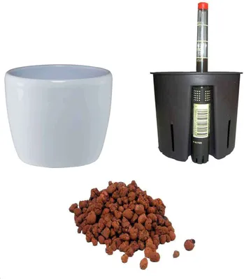 Produktbild von Set4 Blumentopf Venus weiß 11/09 Ø 14cm H 10cm+KT+WA+BT