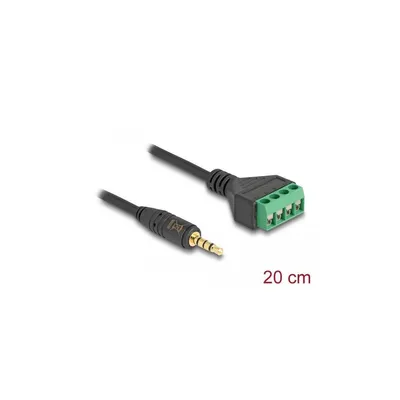 Image de DELOCK Klinkenstecker 3,5mm 4Pin <Terminalblock Adapter 20cm