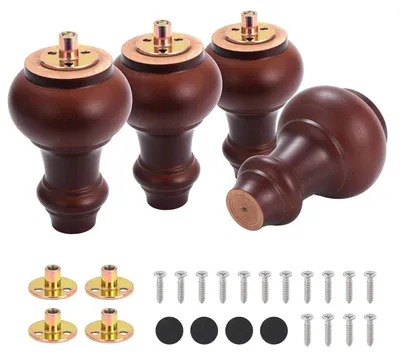 Productafbeelding van Omgoods - Set van 4 Houten Meubelpoten voor Stoelen en Banken