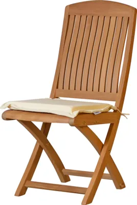 Produktbild von Polster Klappstuhl Auflage creme natur altweiß Polyacryl Sitzpolster als waschbares und UV-beständiges Garten Sitzkissen