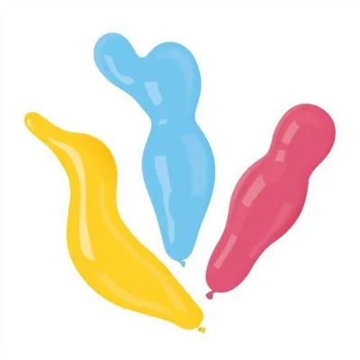 Produktbild von Papstar Luftballons farbig sortiert "Figures", 120 Stück