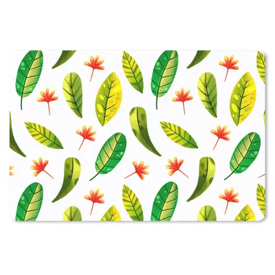 Produktbild von MuchoWow® Mauspad Mousepad Dschungel - Blätter - Rot 27x18 cm - Mousepads - Maus Mat - Pad - Mausunterlage - Büroartikel - Desk Matten