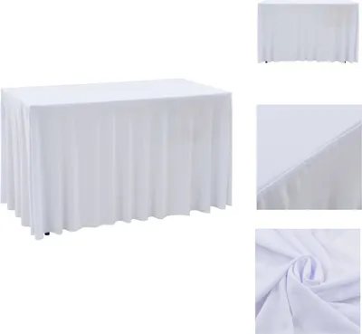 Obrázok produktu pre vidaXL 2 kusy strečových obrusov s okrajom biely 183 x 76 x 74 cm - Obaly