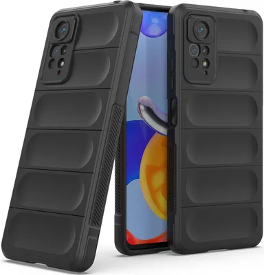 Produktbild von Redmi Note 11 Pro Hülle, Weich TPU Silikon Stossfest Anti-rutsch Schutzhülle für Xiaomi Redmi Note 11 Pro 5G/4G Schwarz