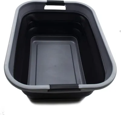 Image de Panier à linge pliable en plastique - organiseur peu encombrant pour le linge, 41 litres