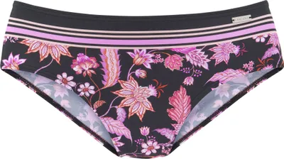 Produktbild von LASCANA Bikini-Hose Bohemian schwarz-pink Größe 42
