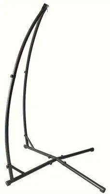 Immagine prodotto di Supporto per amaca – Struttura per amaca – Supporto per amaca da terra – Autoportante – Capacità massima: 130 kg – Acciaio nero