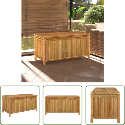 Produktbild von The Living Store Gartentruhe 110x52x55 cm Bambus