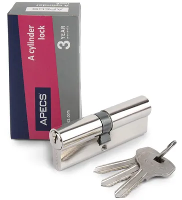 Obrázok produktu pre Zámkový valec, niklovaný, profilový zámok, 30/30 mm, s 3 kľúčmi