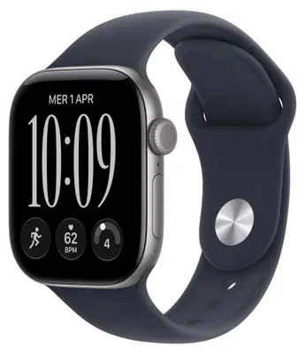 Image de Apple Watch Series 12 OLED 42 mm Numérique 374 x 446 pixels Écran tactile 5G Gris Wifi GPS (satellite)