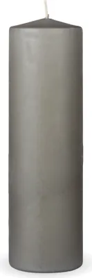 Produktbild von HS Candle Stumpenkerzen "Hellgrau", Größe Ø7 x 20 cm, Wachskerzen lange Brenndauer bis zu 65 Std. - unparfümierte Säulenkerzen - viele Farben/Größen