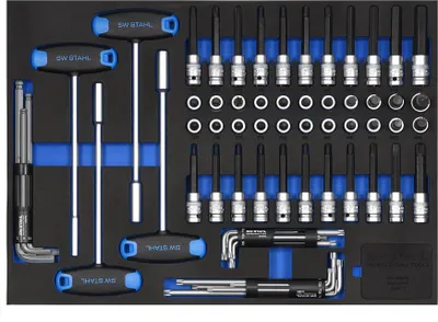 Produktbild von SW-Stahl Werkstattwagensortiment, Steckschlüssel 1/2“, 72-teilig Z3011-11