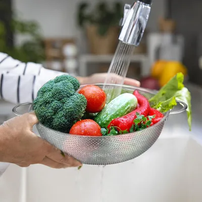 Produktbild von Edelstahl Küchensieb - 28 cm - Multifunktional