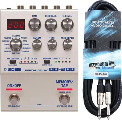 Image de Boss DD-200 Délai numérique avec câble de 3m