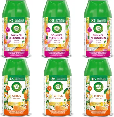 Produktbild von Air Wick Freshmatic Max Nachfüller 6er Pack mit 2 Düften (3 x 250ml + 3 x 250ml)