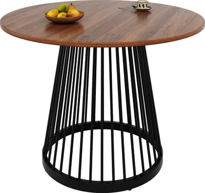 Produktbild von Runder Esstisch (80×80×76cm), Küchentisch,, Runder Kaffeetisch für 4,geeignet für Esszimmer, Wohnzimmer,Tischbeine aus Metall