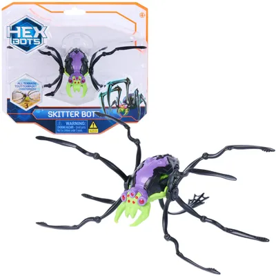 Produktbild von Skitter Bot Hex Bots Robotic Black Spider Figur