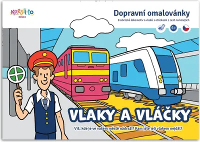 Zdjęcie produktu dla Pociągi i pociągi - Kolorowanka transportowa A5