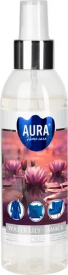 Zdjęcie produktu dla Mgiełka zapachowa do tekstyliów BISPOL Aura 185ml LILIA WODNA - BURSZTYN