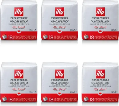 Immagine prodotto di ILLY 108 Capsule caffè 7990x6 SET 6xCUBO 18 Capsule Classico