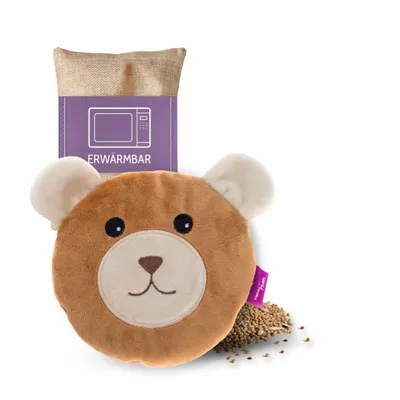 Produktbild von Habibi Plush Premium Wäremekissen Bärenkissen herausnehmbares Körnerkissen