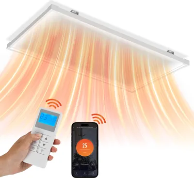 Obrázek produktu pro Infrazářič Jayseuw, infrazářič s ovládáním pomocí aplikace WiFi, detekce otevřeného okna, infrazářič s termostatem, infračervený stropní ohřívač 770W