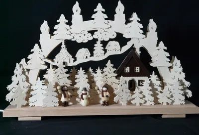 Produktbild von Original Erzgebirgischer Marken Schwibbogen Lichterbogen 50 x 31 cm S50-2_42